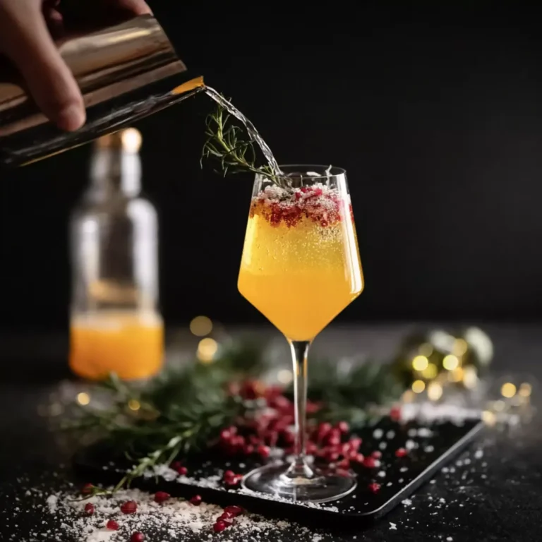 Winter Spritz mit Maracuja Sirup und Prosecco