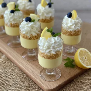 Zitronen Cheesecake im Glas