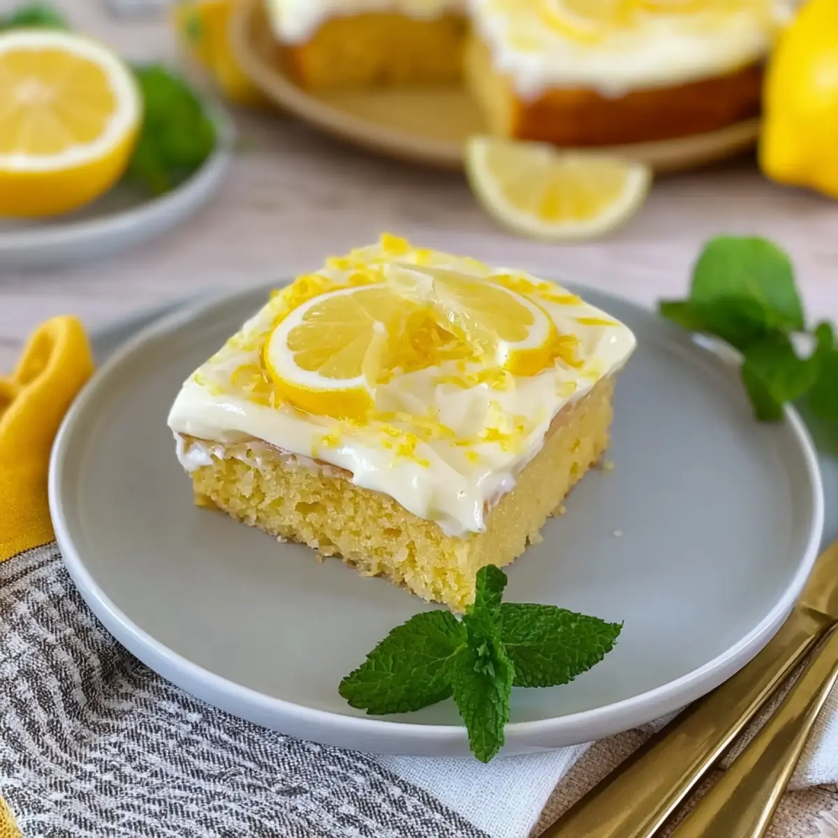 Zitronenkuchen mit Frischkäsefrosting