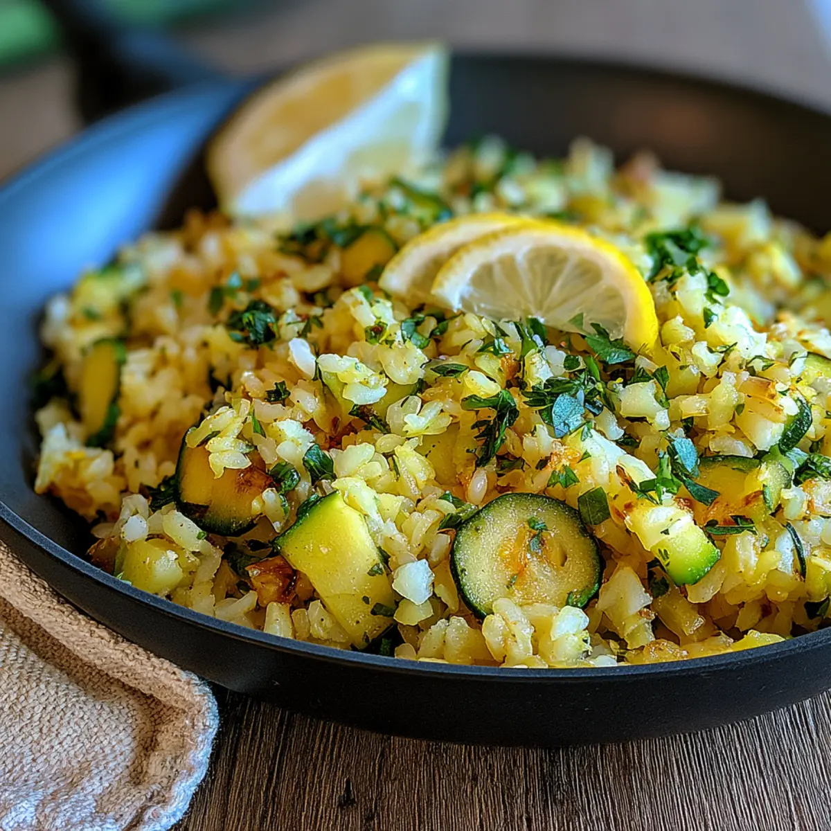 Zucchini Reis Pfanne
