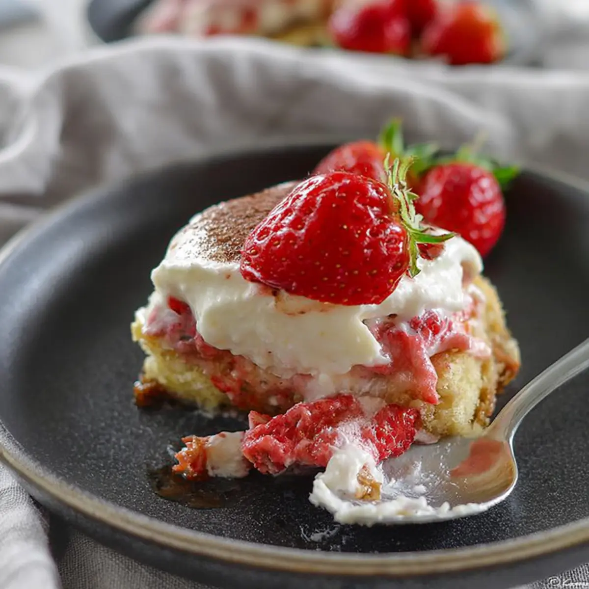 Erdbeer Tiramisu mit Mascarpone und Quark