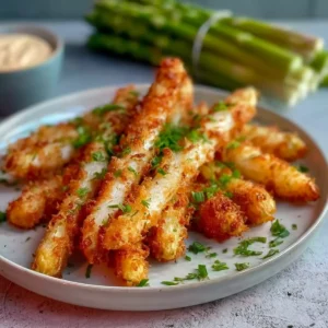 Knusprig panierter Spargel
