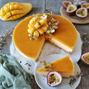 No Bake Mango Maracuja Cheesecake