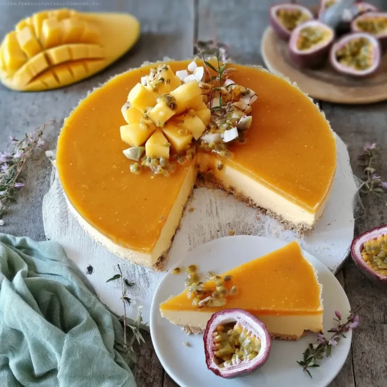 No Bake Mango Maracuja Cheesecake