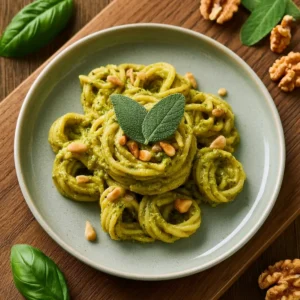 Pasta mit Walnuss Salbei Pesto