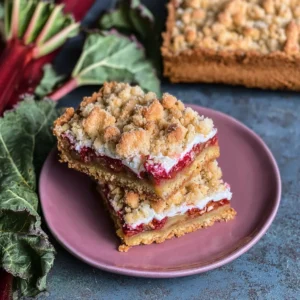 Rhabarberkuchen mit Streuseln