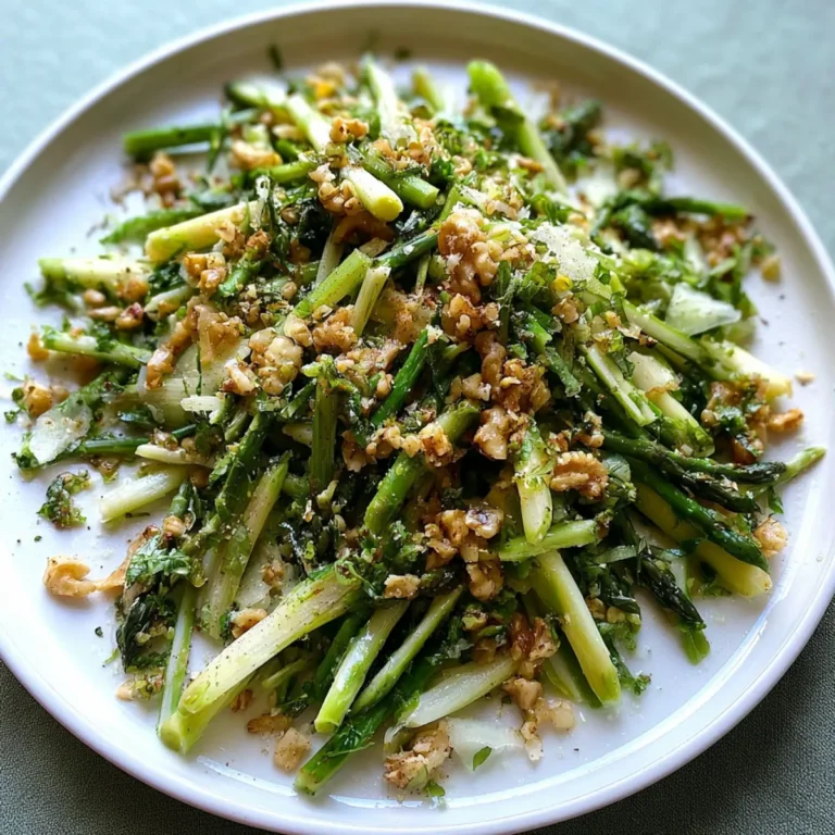 Roher Spargelsalat mit Walnüssen & Parmesan