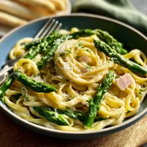 Spargelpasta mit grünem Spargel