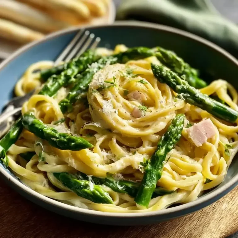 Spargelpasta mit grünem Spargel