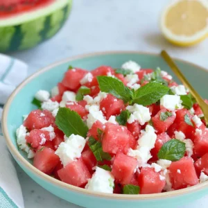 Wassermelonen Feta Salat