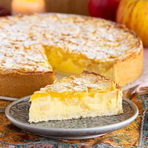 Bratapfelkuchen mit Pudding