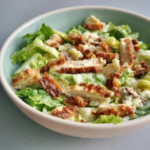 Caesar Salat mit knusprigem Hähnchen