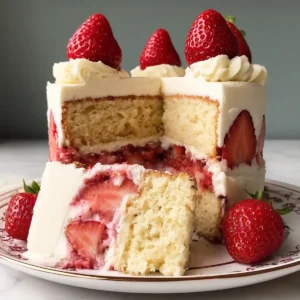 Erdbeer Mascarpone Torte mit weißer Schokolade
