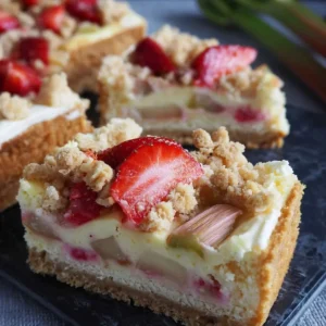 Erdbeer Rhabarber Käsekuchen