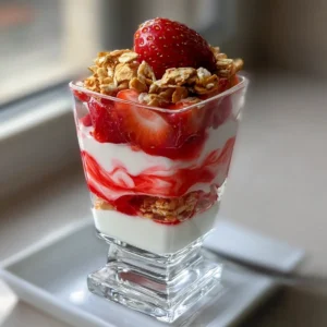 Erdbeer Swirl Joghurt Parfaits