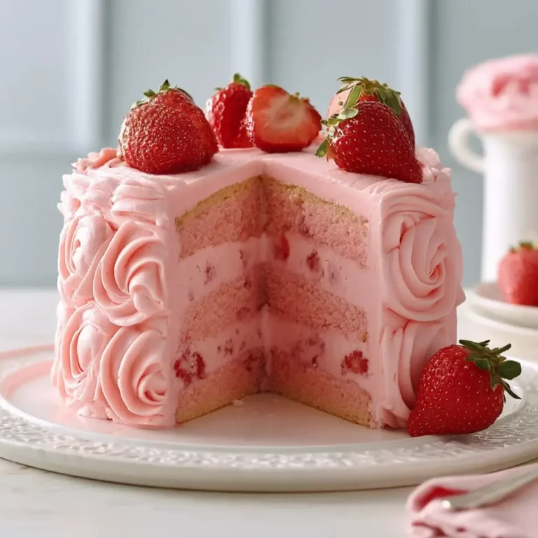 Erdbeerkuchen mit Erdbeerfrosting