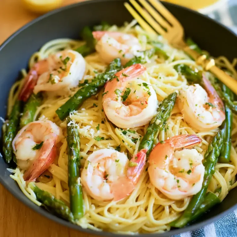 Garnelen Spargel Pasta