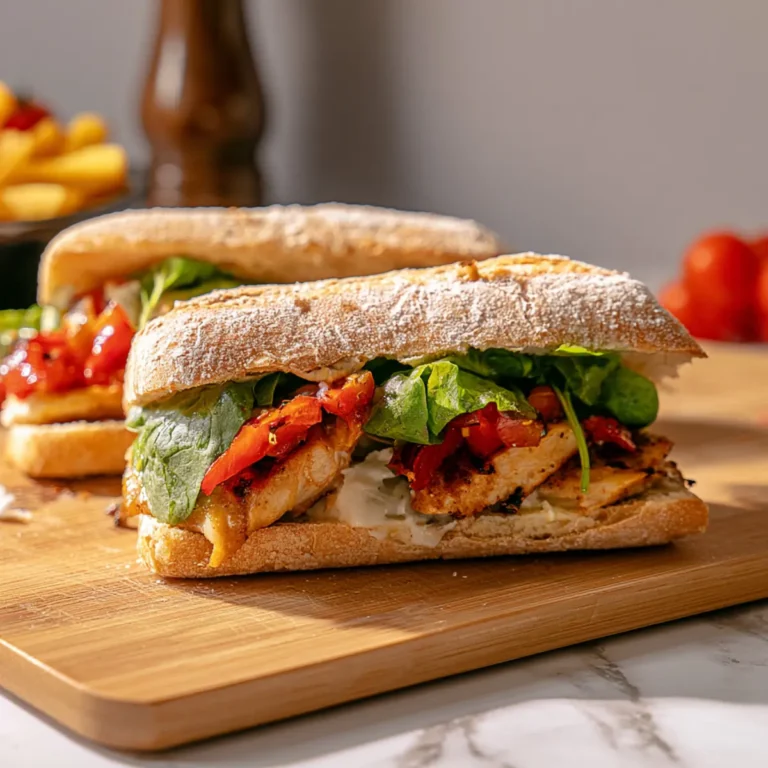 Gegrilltes Hähnchen Sommersandwich