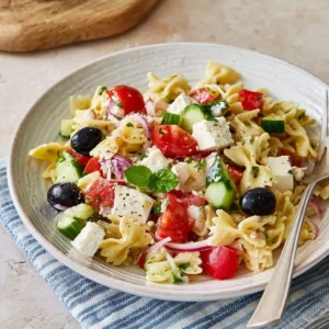 Griechischer Nudelsalat