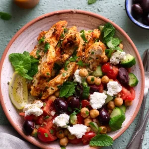 Hähnchensalat nach griechischer Art