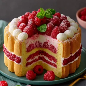 Himbeer Charlotte ohne Backen