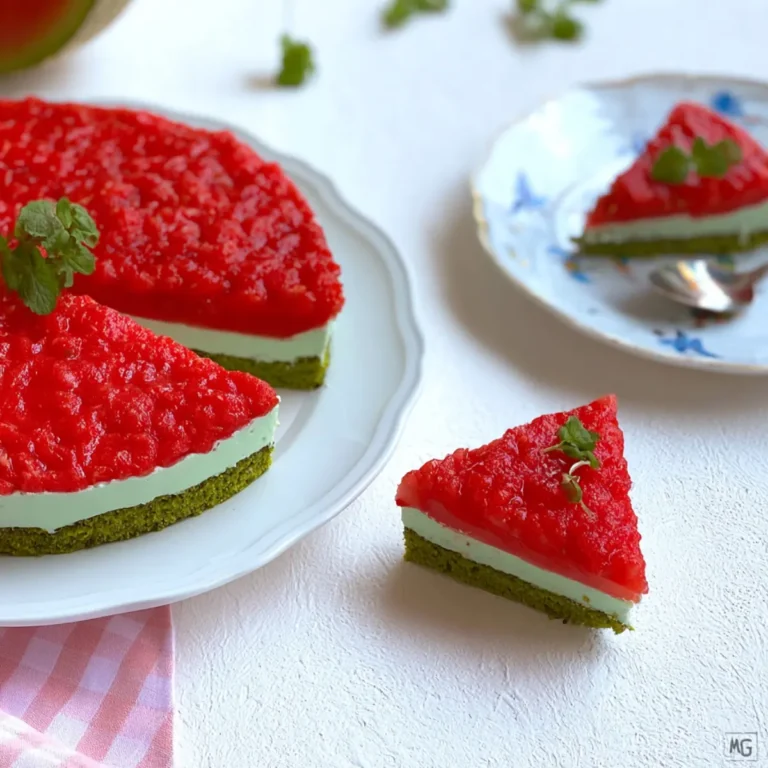 Melonenkuchen mit Joghurtcreme