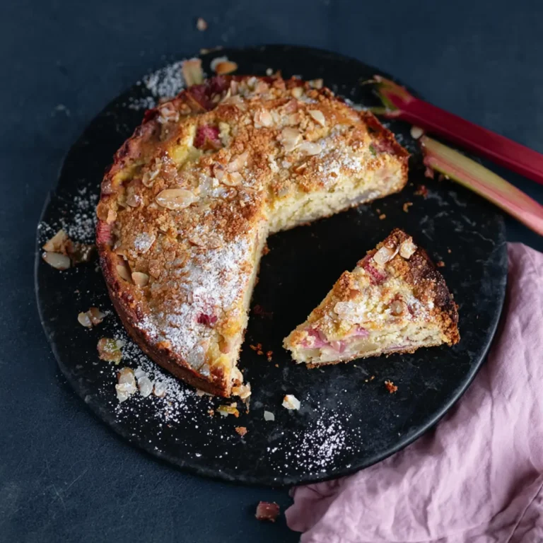 Rhabarber Mandel Kuchen