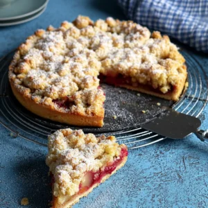 Rhabarber Streuselkuchen