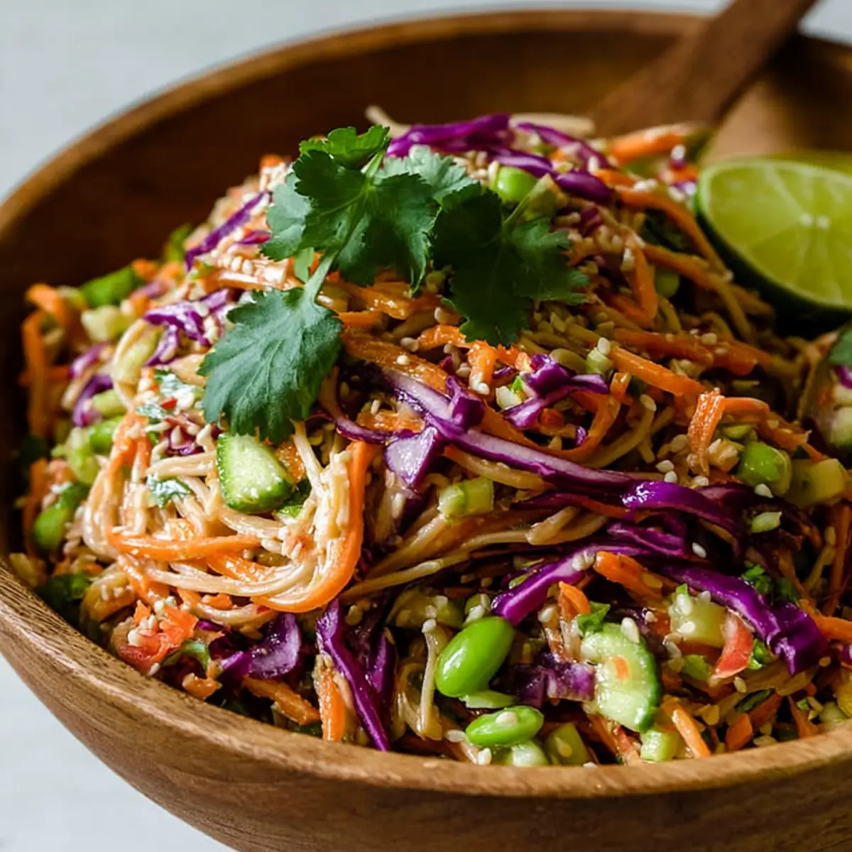 Thai Erdnuss Nudelsalat