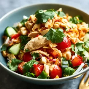 Thai inspirierter Hähnchensalat
