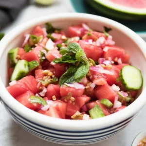 Thailändischer Wassermelonen Salat