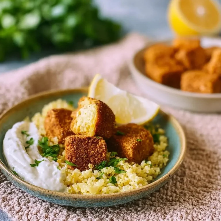Zitronenbulgur mit Knuspertofu